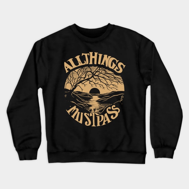 All Things Must Pass - George Harrison | Dark Crewneck Sweatshirt by Franstyas